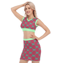 Load image into Gallery viewer, UTO IV V-Neck Vest Skirt Suit
