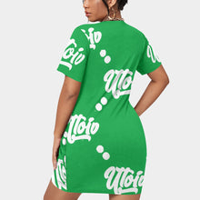 Load image into Gallery viewer, UTO IV Women’s Stacked Hem Dress With Short Sleeve（Plus Size）

