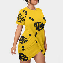 Load image into Gallery viewer, UTO IV Women’s Stacked Hem Dress With Short Sleeve（Plus Size）
