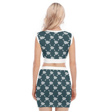 Load image into Gallery viewer, UTO IV V-Neck Vest Skirt Suit
