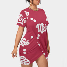 Load image into Gallery viewer, UTO IV Women’s Stacked Hem Dress With Short Sleeve（Plus Size）
