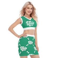 Load image into Gallery viewer, UTO IV V-Neck Vest Skirt Suit
