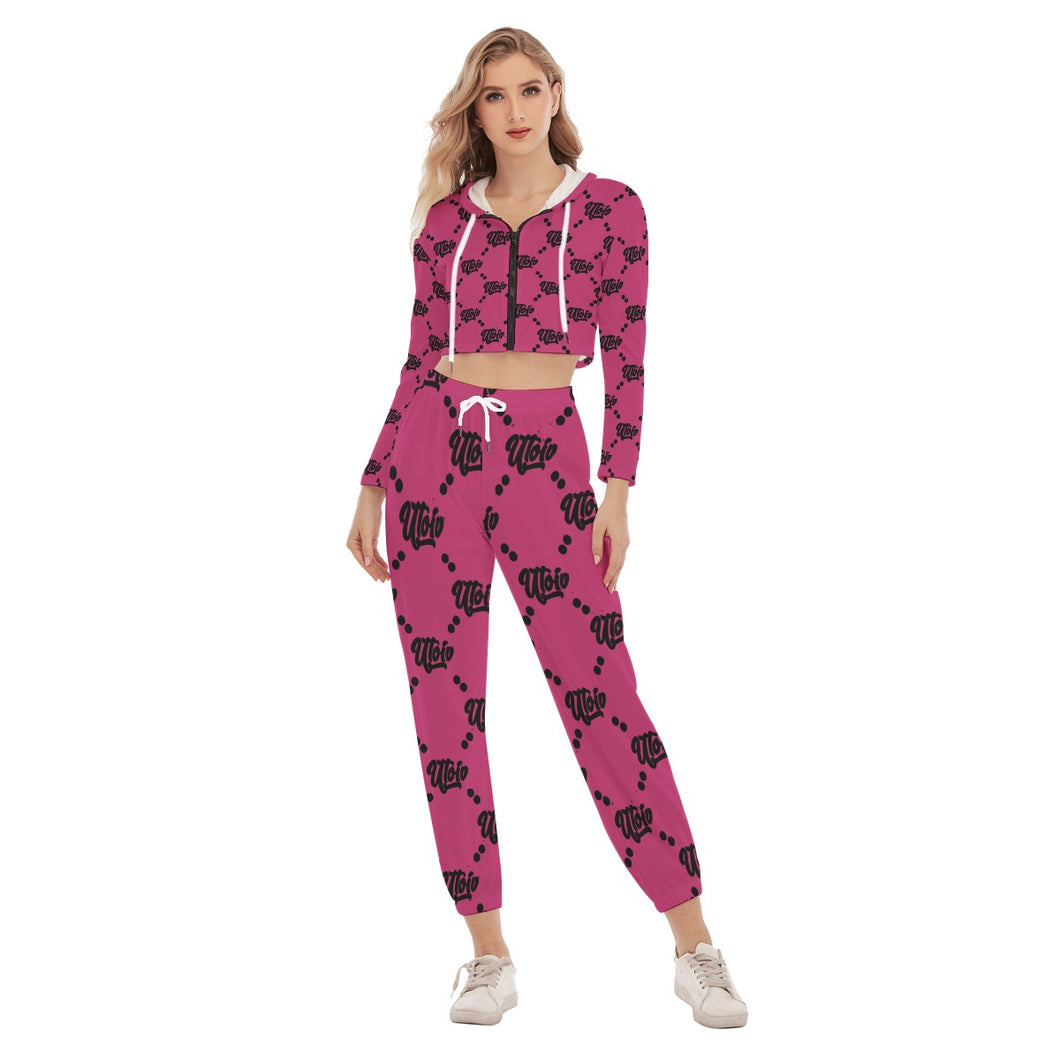 UTO IV Women's Crop Hoodie Sports Set