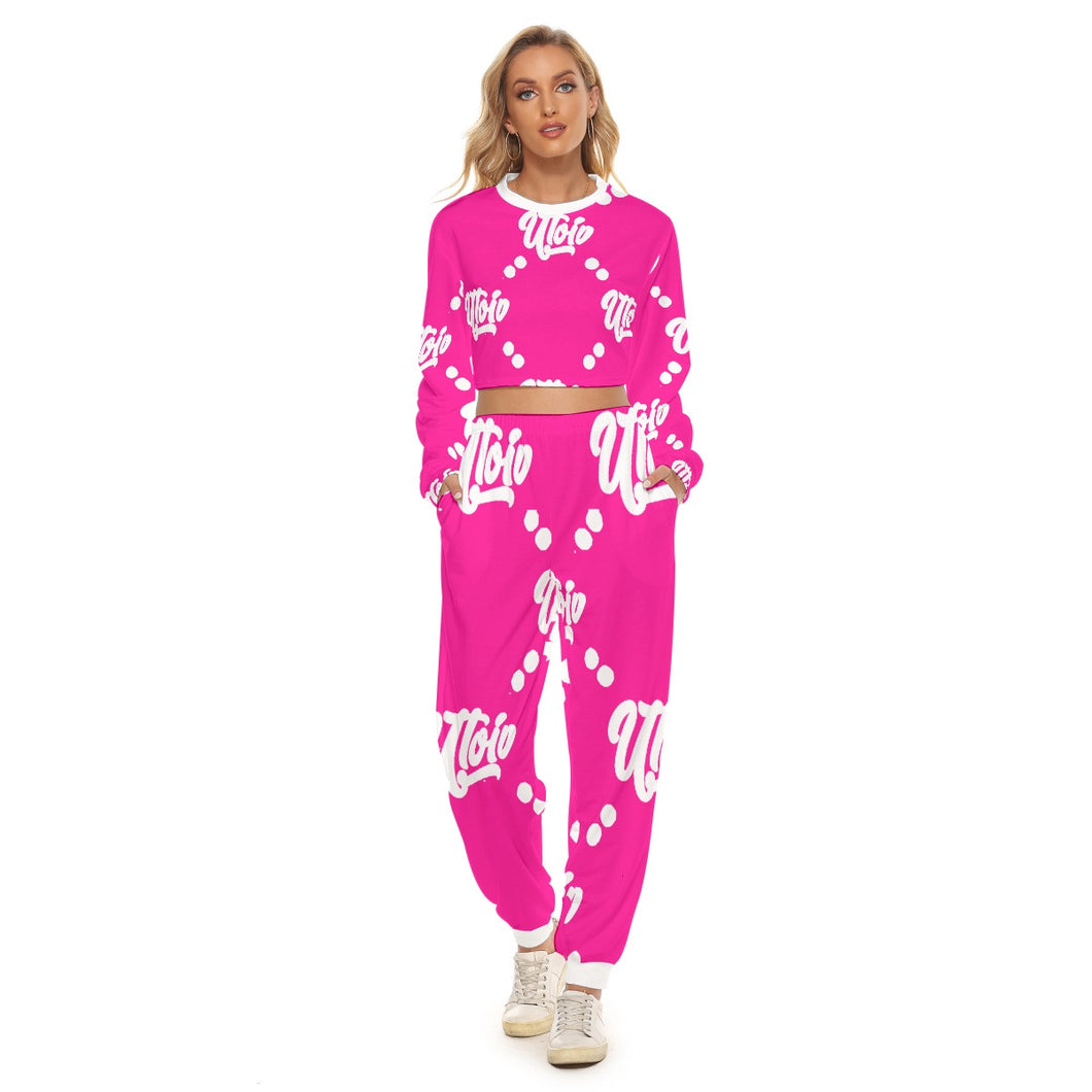 UTO IV Women's Crop Sweatshirt Suit