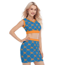 Load image into Gallery viewer, UTO IV Women&#39;s Collarless V Collar Vest Skirt Suit
