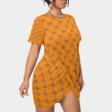 Load image into Gallery viewer, UTO IV Women’s Stacked Hem Dress With Short Sleeve（Plus Size）
