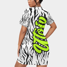 Load image into Gallery viewer, UTO IV Women’s Stacked Hem Dress With Short Sleeve（Plus Size）
