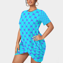 Load image into Gallery viewer, UTO IV Women’s Stacked Hem Dress With Short Sleeve（Plus Size）
