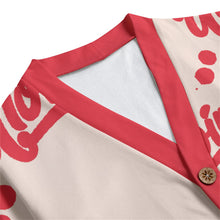 Load image into Gallery viewer, UTO IV &quot;Cheesecake&quot; Unisex V-neck Knitted Fleece Cardigan With Button Closure
