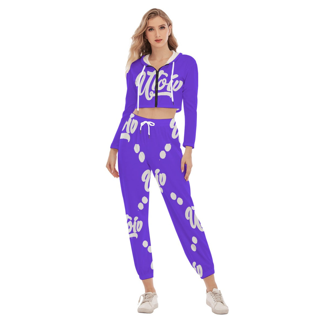 UTO IV Women's Crop Hoodie Sports Set