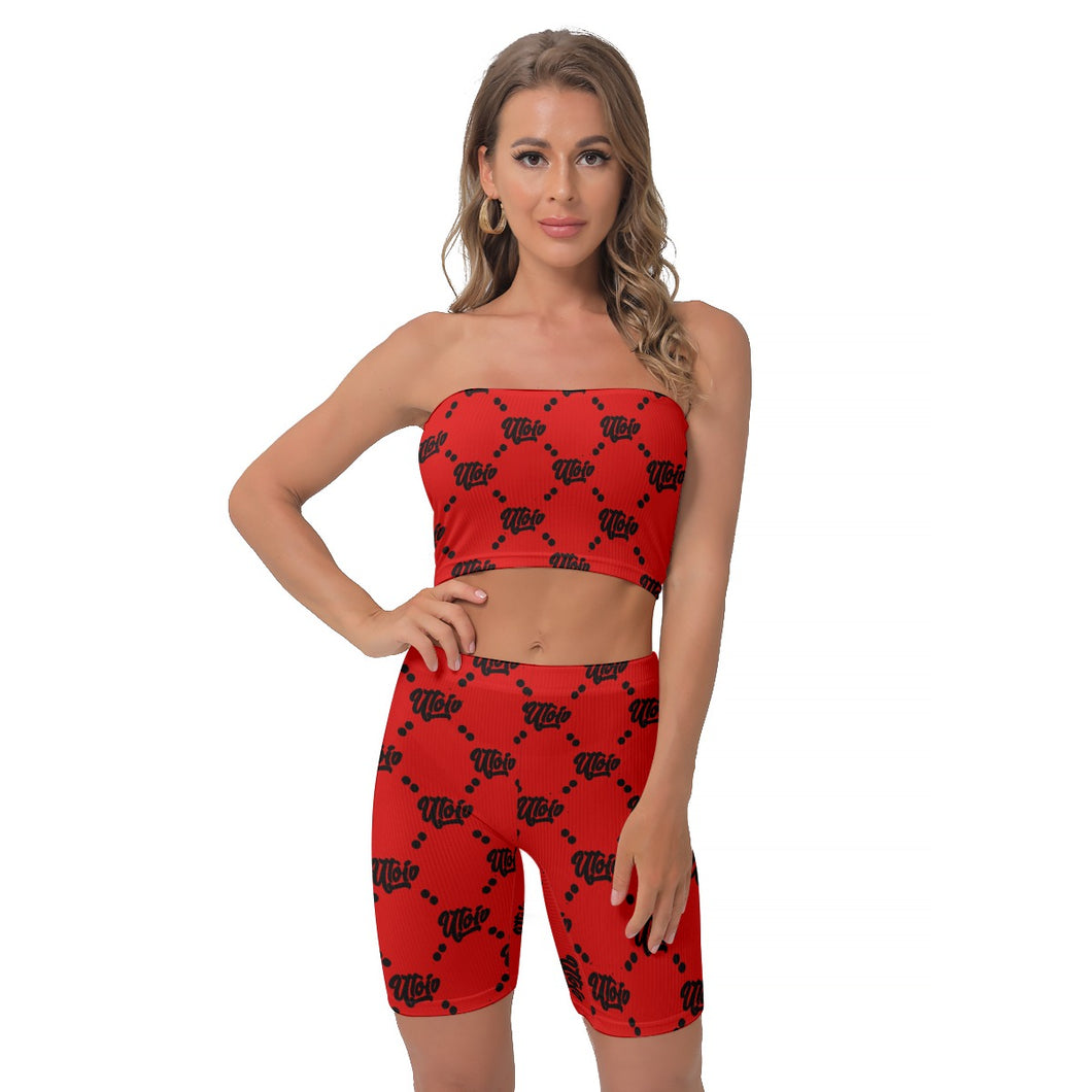 UTO IV Women's Breast Wrap Shorts Suit