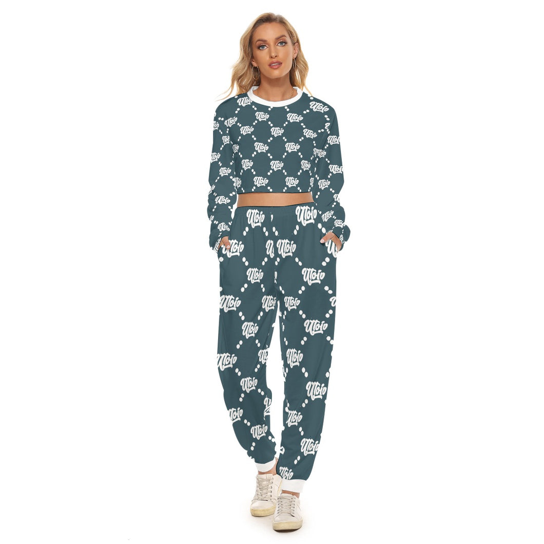 UTO IV Women's Crop Sweatshirt Suit