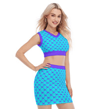 Load image into Gallery viewer, UTO IV V-Neck Vest Skirt Suit
