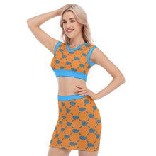 Load image into Gallery viewer, UTO IV Women&#39;s Collarless V Collar Vest Skirt Suit

