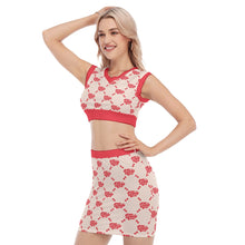 Load image into Gallery viewer, UTO IV &quot;Cheesecake&quot; Women&#39;s Collarless V Collar Vest Skirt Suit

