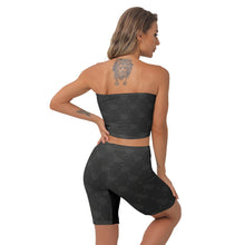 Load image into Gallery viewer, UTO IV &quot;Midnight&quot; Women&#39;s Breast Wrap Shorts Suit
