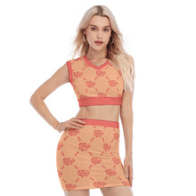 Load image into Gallery viewer, UTO IV V-Neck Vest Skirt Suit
