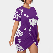 Load image into Gallery viewer, UTO IV Women’s Stacked Hem Dress With Short Sleeve（Plus Size）
