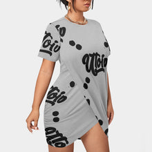 Load image into Gallery viewer, UTO IV Women’s Stacked Hem Dress With Short Sleeve（Plus Size）
