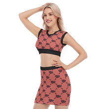 Load image into Gallery viewer, UTO IV V-Neck Vest Skirt Suit
