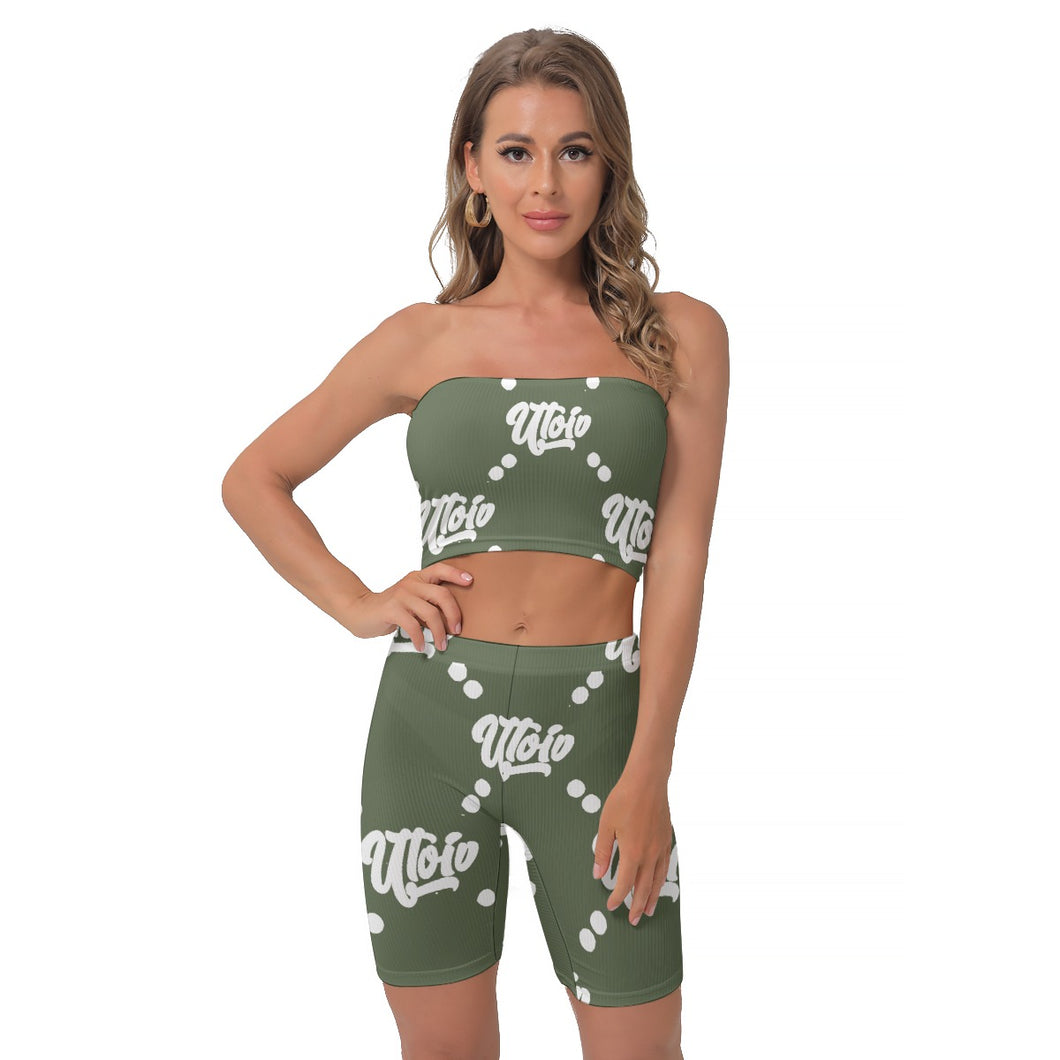 UTO IV Women's Breast Wrap Shorts Suit