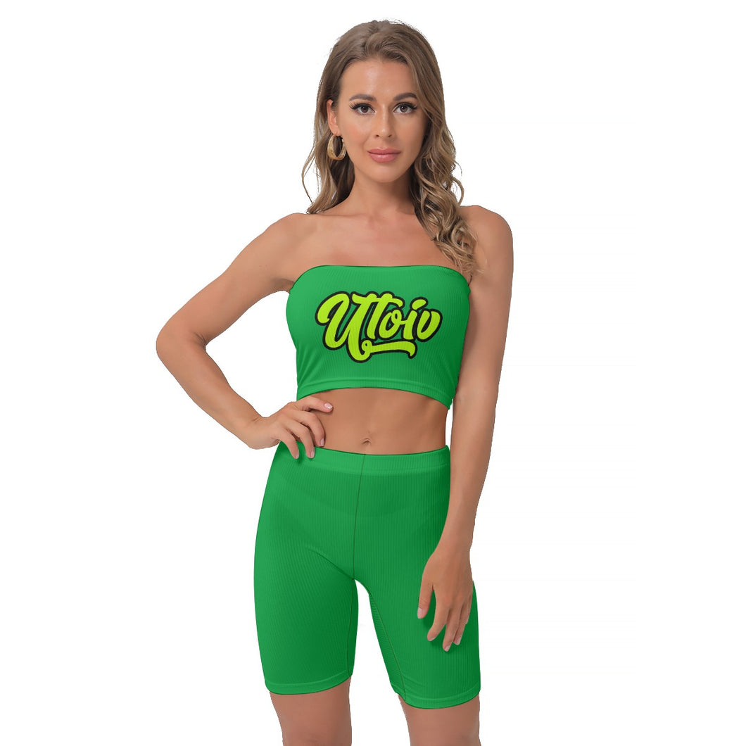 UTO IV Women's Breast Wrap Shorts Suit