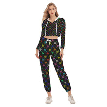 Load image into Gallery viewer, UTO IV Women&#39;s Crop Hoodie Sports Set
