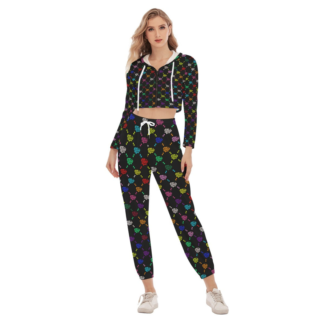 UTO IV Women's Crop Hoodie Sports Set