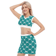 Load image into Gallery viewer, UTO IV Women&#39;s Collarless V Collar Vest Skirt Suit
