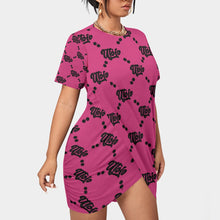 Load image into Gallery viewer, UTO IV Women’s Stacked Hem Dress With Short Sleeve（Plus Size）
