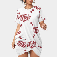 Load image into Gallery viewer, UTO IV Women’s Stacked Hem Dress With Short Sleeve（Plus Size）
