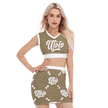 Load image into Gallery viewer, UTO IV V-Neck Vest Skirt Suit
