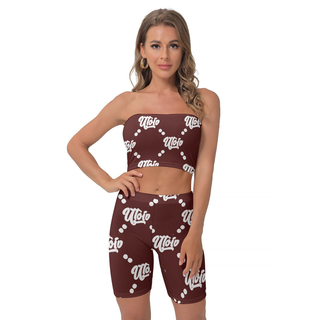 UTO IV Women's Breast Wrap Shorts Suit