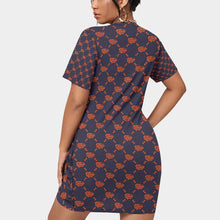 Load image into Gallery viewer, UTO IV Women’s Stacked Hem Dress With Short Sleeve（Plus Size）
