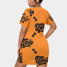 Load image into Gallery viewer, UTO IV Women’s Stacked Hem Dress With Short Sleeve（Plus Size）
