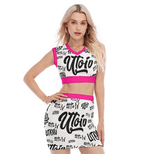 Load image into Gallery viewer, UTO IV Women&#39;s Collarless V Collar Vest Skirt Suit
