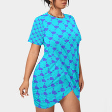 Load image into Gallery viewer, UTO IV Women’s Stacked Hem Dress With Short Sleeve（Plus Size）
