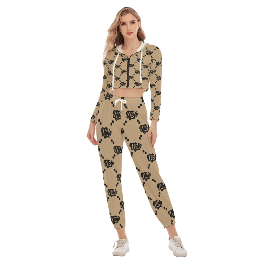 UTO IV Women's Crop Hoodie Sports Set
