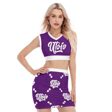 Load image into Gallery viewer, UTO IV V-Neck Vest Skirt Suit

