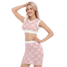 Load image into Gallery viewer, UTO IV V-Neck Vest Skirt Suit
