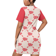 Load image into Gallery viewer, UTO IV &quot;Cheesecake&quot; Women’s Stacked Hem Dress With Short Sleeve（Plus Size）
