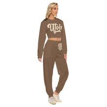 Load image into Gallery viewer, UTO IV &quot;Kahawia&quot; Women&#39;s Crop Sweatshirt Suit
