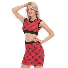 Load image into Gallery viewer, UTO IV V-Neck Vest Skirt Suit
