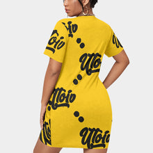 Load image into Gallery viewer, UTO IV Women’s Stacked Hem Dress With Short Sleeve（Plus Size）
