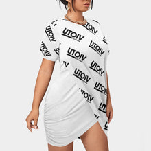 Load image into Gallery viewer, UTO IV Women’s Stacked Hem Dress With Short Sleeve（Plus Size）
