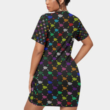 Load image into Gallery viewer, UTO IV Women’s Stacked Hem Dress With Short Sleeve（Plus Size）
