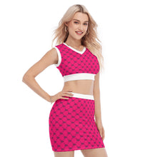 Load image into Gallery viewer, UTO IV V-Neck Vest Skirt Suit
