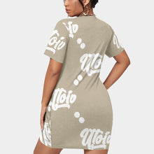 Load image into Gallery viewer, UTO IV Women’s Stacked Hem Dress With Short Sleeve（Plus Size）
