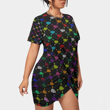 Load image into Gallery viewer, UTO IV Women’s Stacked Hem Dress With Short Sleeve（Plus Size）
