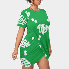 Load image into Gallery viewer, UTO IV Women’s Stacked Hem Dress With Short Sleeve（Plus Size）
